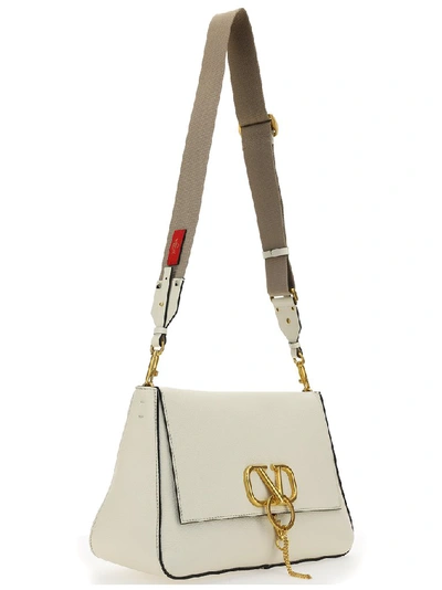 Shop Valentino Vring Large Shoulder Bag In White