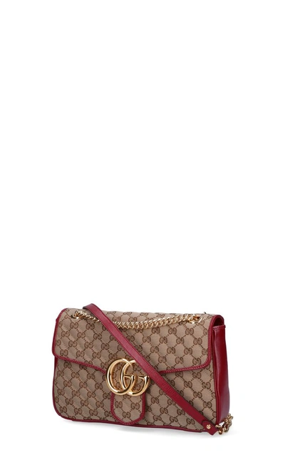 Shop Gucci Gg Marmont Medium Shoulder Bag In Multi