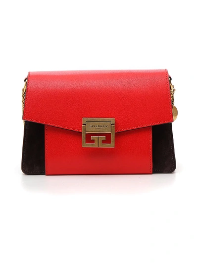 Shop Givenchy Gv3 Small Shoulder Bag In Red