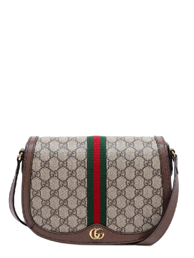 Shop Gucci Ophidia Gg Saddle Bag In Multi