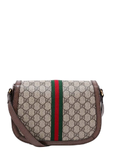 Shop Gucci Ophidia Gg Saddle Bag In Multi