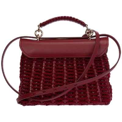 Shop Ferragamo Salvatore  Gancini Handbag In Red
