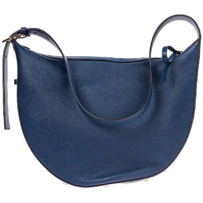 Shop Ferragamo Salvatore  Studio Shoulder Bag In Blue