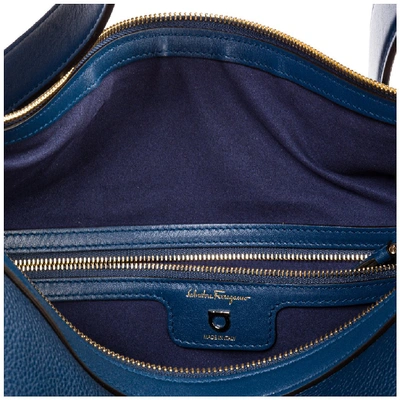 Shop Ferragamo Salvatore  Studio Shoulder Bag In Blue