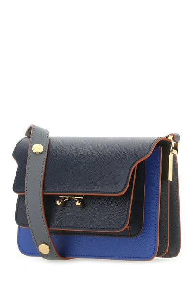 Shop Marni Mini Trunk Shoulder Bag In Multi
