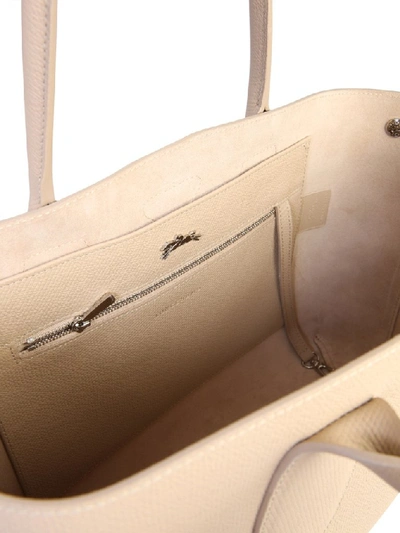 Shop Longchamp Roseau Tote Bag In Beige