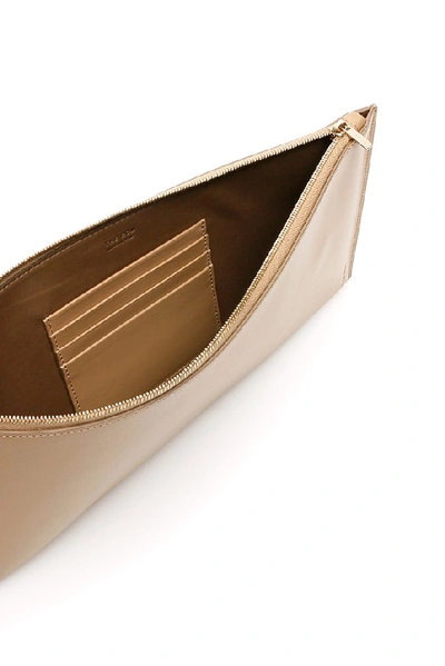 Shop The Row Flat Clutch Bag In Beige