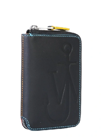 Shop Jw Anderson Anchor Zip Around Wallet In Black