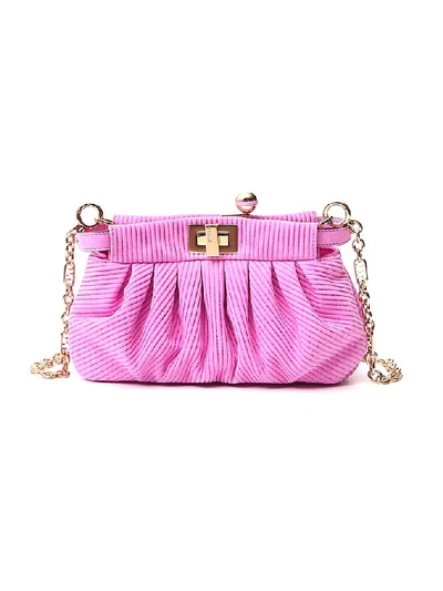 Shop Fendi Peekaboo Clutch Bag In Pink