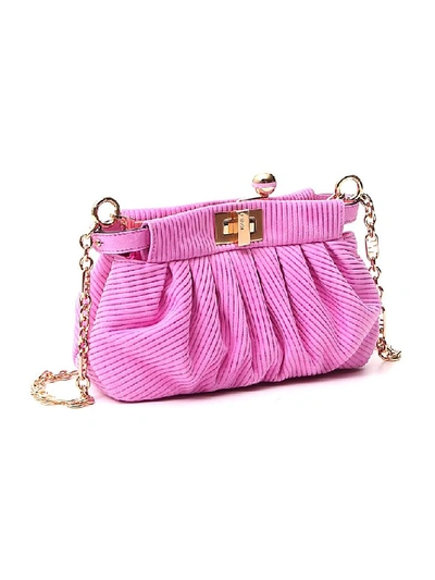 Shop Fendi Peekaboo Clutch Bag In Pink