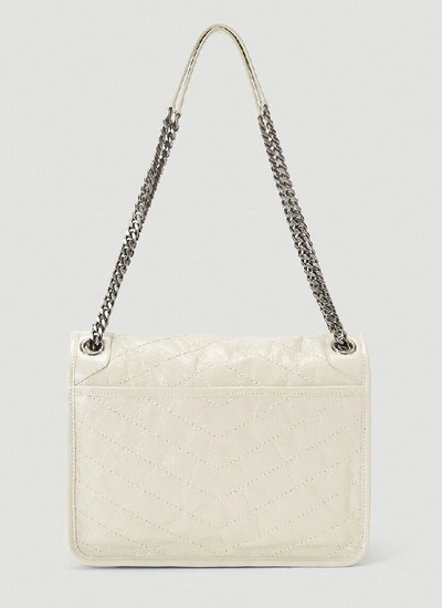 Shop Saint Laurent Niki Medium Shoulder Bag In White