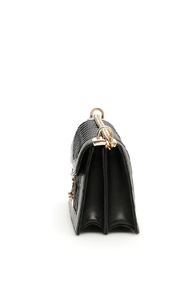 Shop Miu Miu Matelassé Chain Strap Shoulder Bag In Black