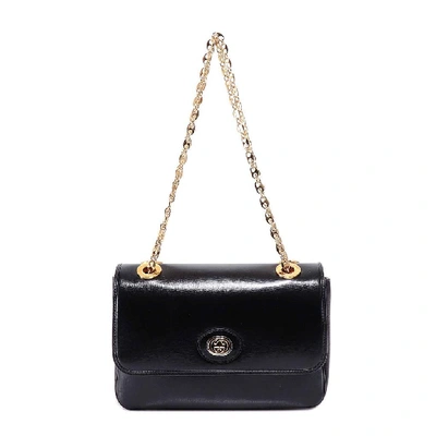 Shop Gucci Monogram Plaque Fold In Black