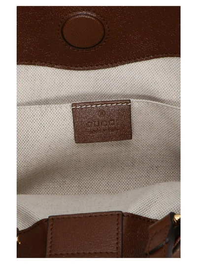 Shop Gucci Horsebit Tote Bag In Brown