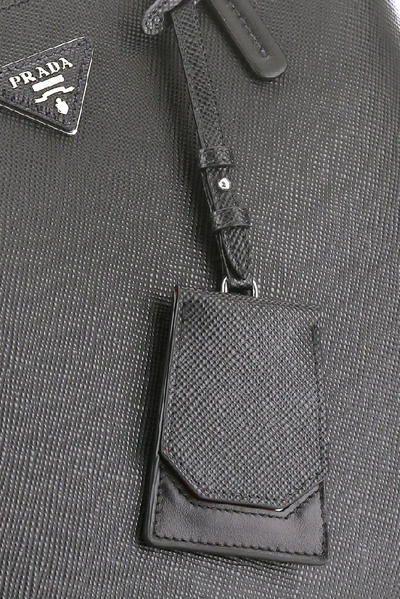 Shop Prada Logo Tote Bag In Black
