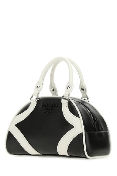 Shop Prada Colour Block Bowling Bag In Multi