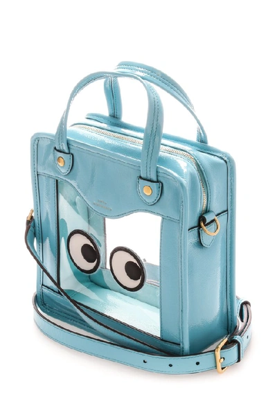 Shop Anya Hindmarch Rainy Day Eyes Tote Bag In Light Blue