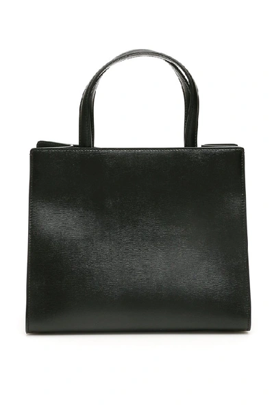 Shop Ferragamo Salvatore  Vara Bow Top Handle Bag In Black