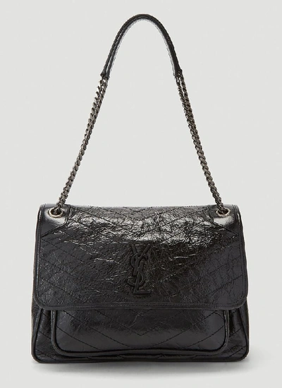 Shop Saint Laurent Niki Large Shoulder Bag In Black