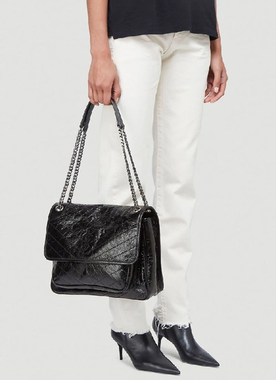 Shop Saint Laurent Niki Large Shoulder Bag In Black