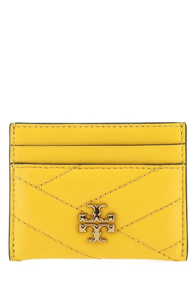 Shop Tory Burch Kira Chevron Card Holder In Yellow