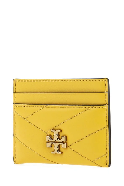 Shop Tory Burch Kira Chevron Card Holder In Yellow