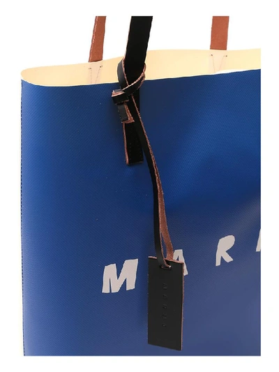 Shop Marni Logo Tote Bag In Multi
