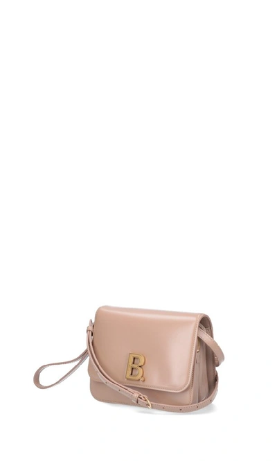 Shop Balenciaga B. Shoulder Bag In Beige