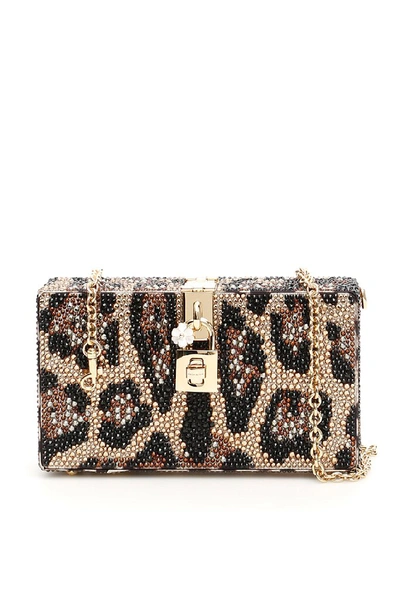 Shop Dolce & Gabbana Animal Print Box Clutch Bag In Multi