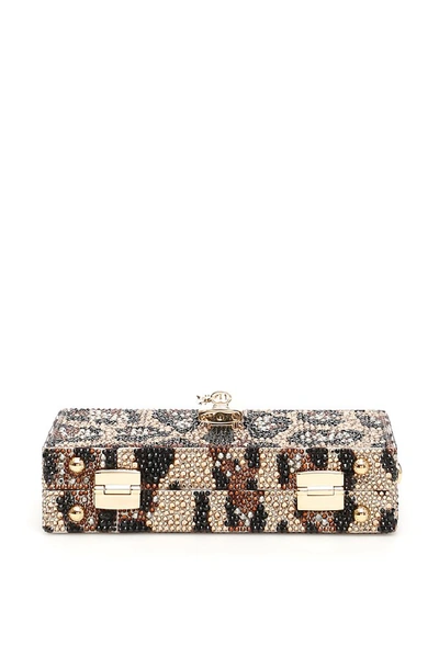 Shop Dolce & Gabbana Animal Print Box Clutch Bag In Multi