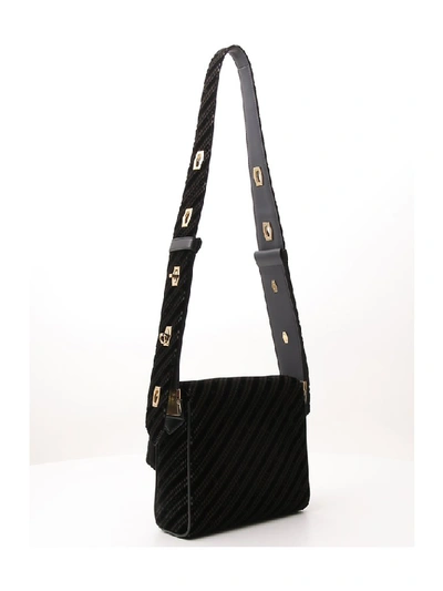 Shop Givenchy Strap Detailed Eden Shoulder Bag In Black