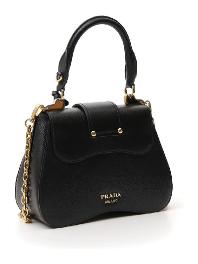 Shop Prada Sidonie Top Handle Bag In Black