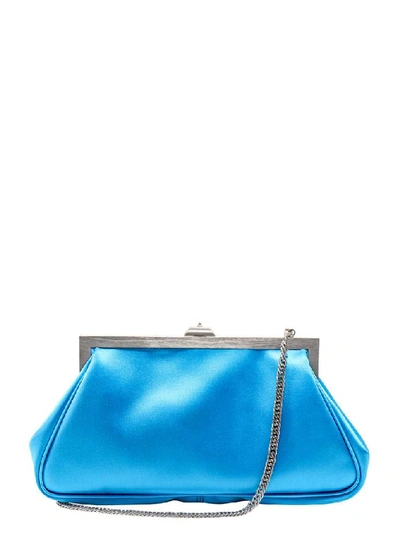 Shop Attico Embellished Clutch Bag In Blue