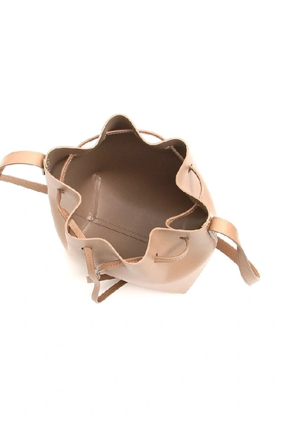 Shop Mansur Gavriel Mini Bucket Bag In Brown