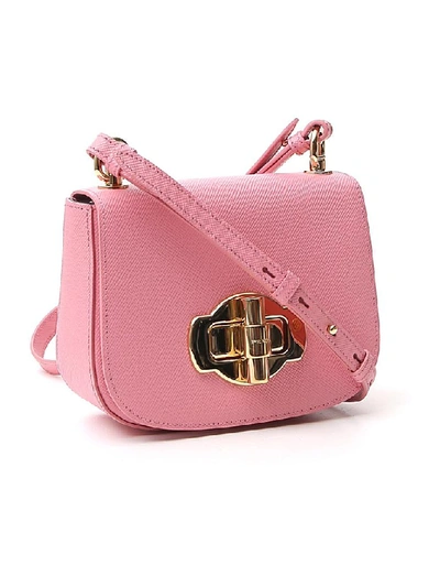 Shop Prada Lock Detail Shoulder Bag In Pink