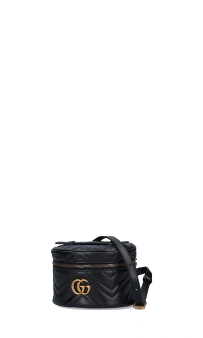 Shop Gucci Gg Marmont Mini Backpack In Black
