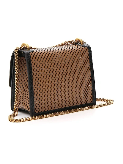 Shop Fendi Kan U Small Chain Shoulder Bag In Brown