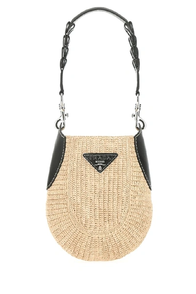 Shop Prada Hobo Shoulder Bag In Beige