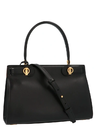 Shop Tory Burch Lee Raziwill Small Tote Bag In Black