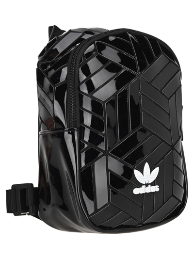 Adidas Originals Mini Faux Patent Leather Backpack In Black | ModeSens