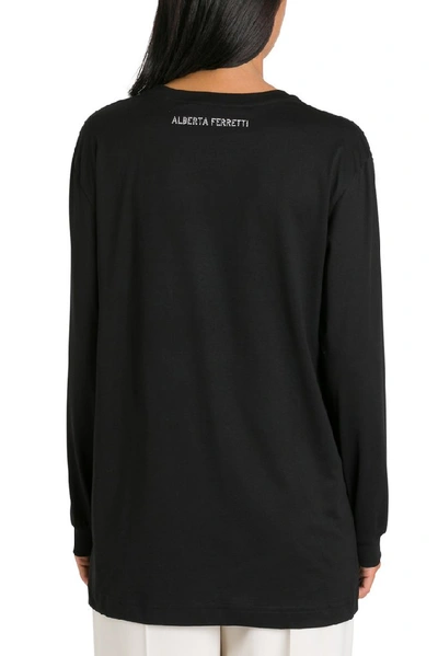 Shop Alberta Ferretti Cancer Embellished Top In Black