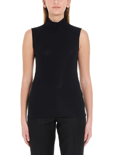 Shop Theory Turtleneck Sleeveless Top In Black