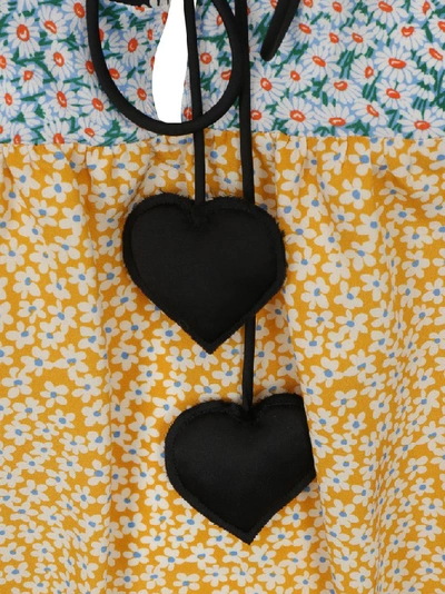 Shop Lanvin Heart Detail Blouse In Multi