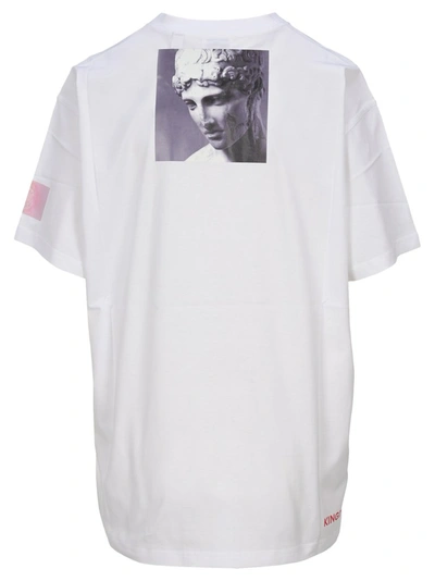Shop Burberry Montage Printed Oversized T In White