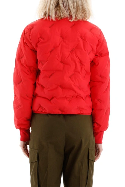 Shop Kenzo Paris Quilted Down Jacket In Red