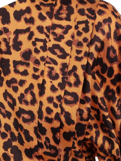 Shop Attico Leopard Print Maxi Dress In Multi