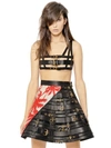 FAUSTO PUGLISI BUCKLED SMOOTH LEATHER BRA TOP,59IMC1009-OTk50