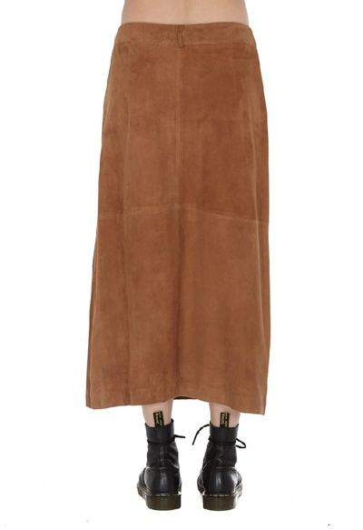 Shop Arma Buttoned Skirt In Brown