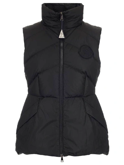 Shop Moncler Ana Sleeveless Down Jacket In Black