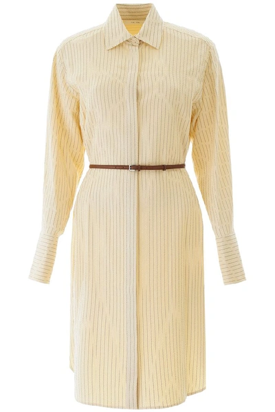 Shop The Row Belted Dress In Beige